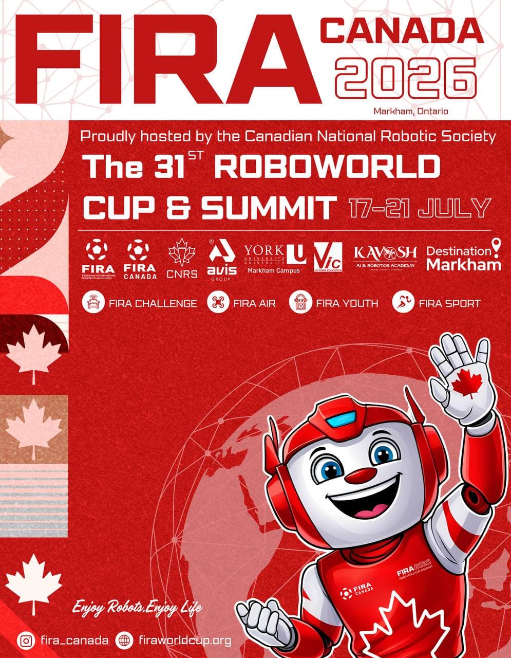FIRA RoboWorld Cup & Summit 2026 Poster