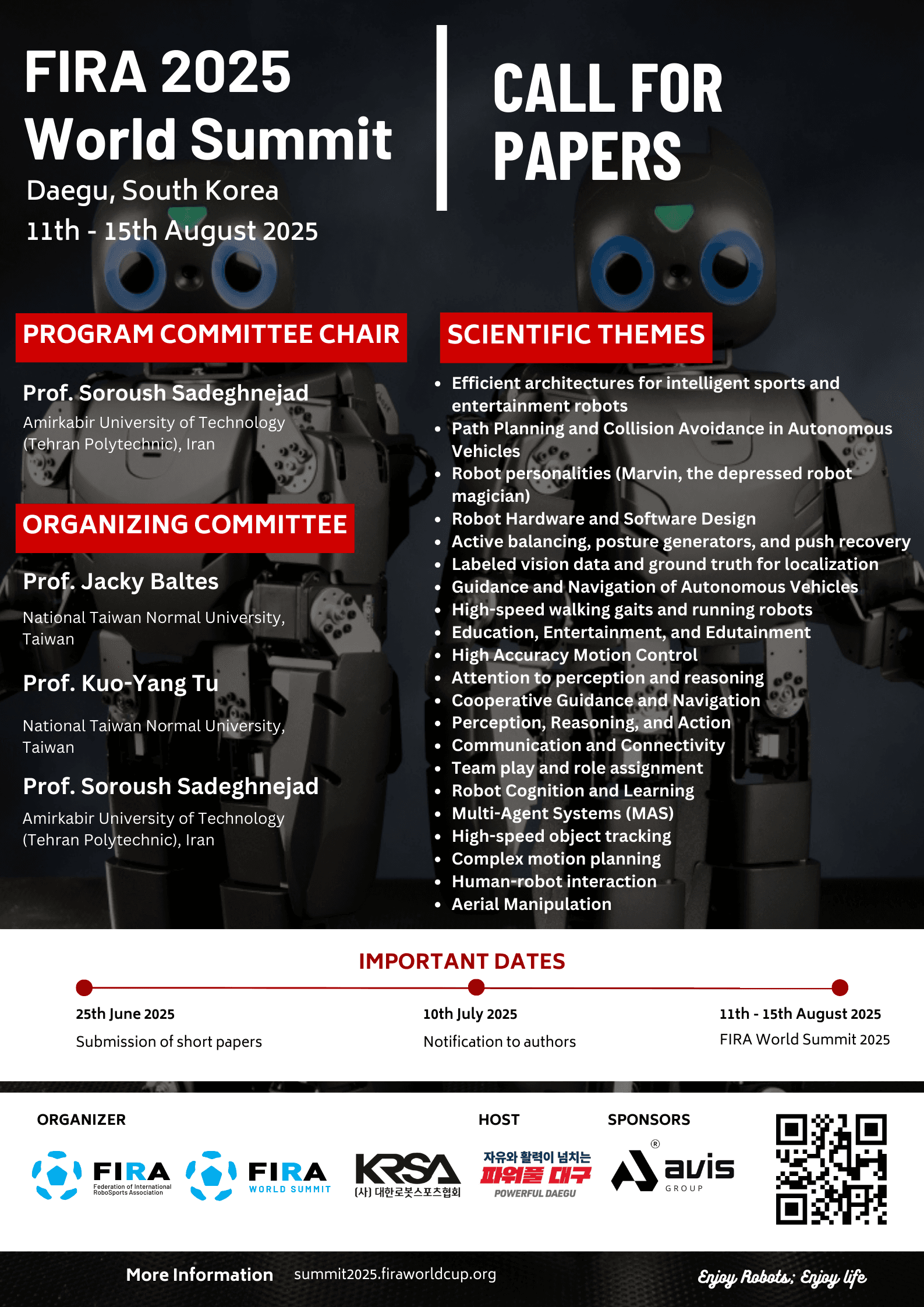 FIRA World Summit 2025 poster