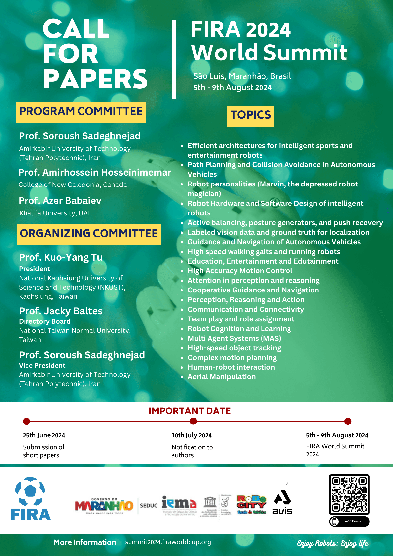 FIRA World Summit 2024 poster